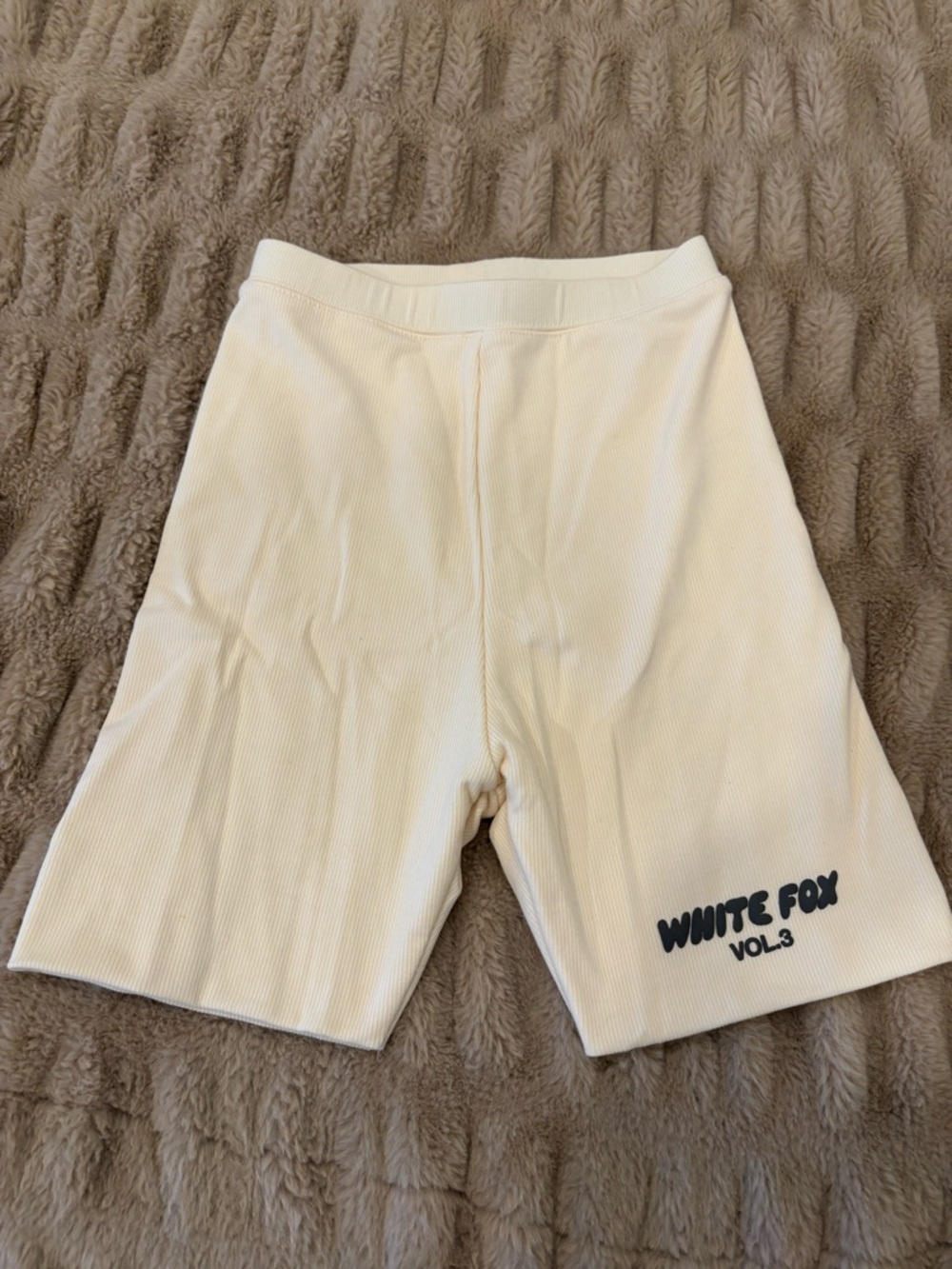NWOT WHITE FOX Ribbed Bike Shorts festival activewear workout loungewear